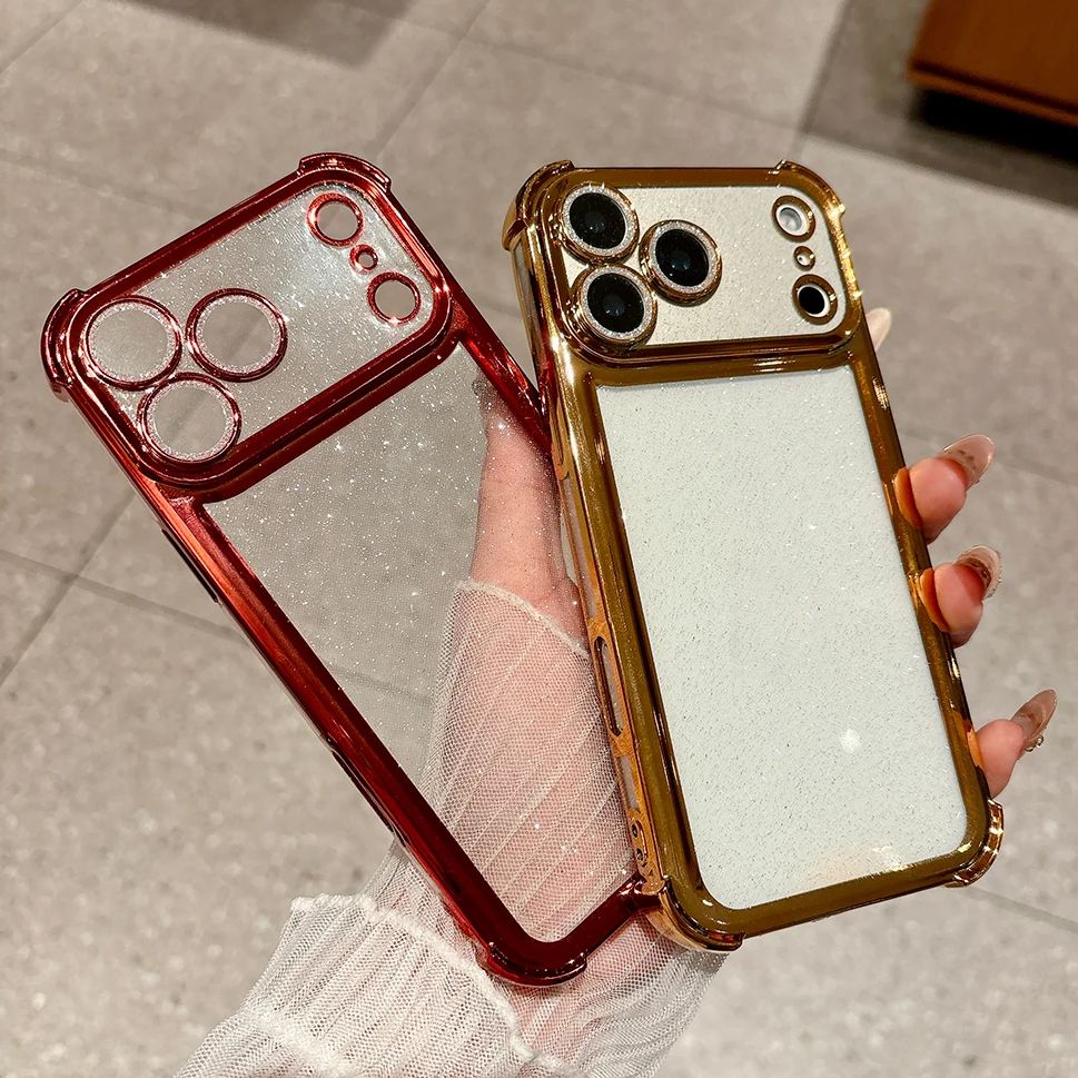 Four-Corner Transparent Glitte - Glitter Shockproof Case reseña y precio