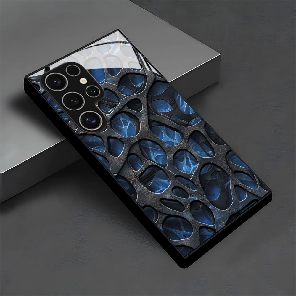 Cool blue honeycomb glass Phon - Phone Cases Blue reseña y precio