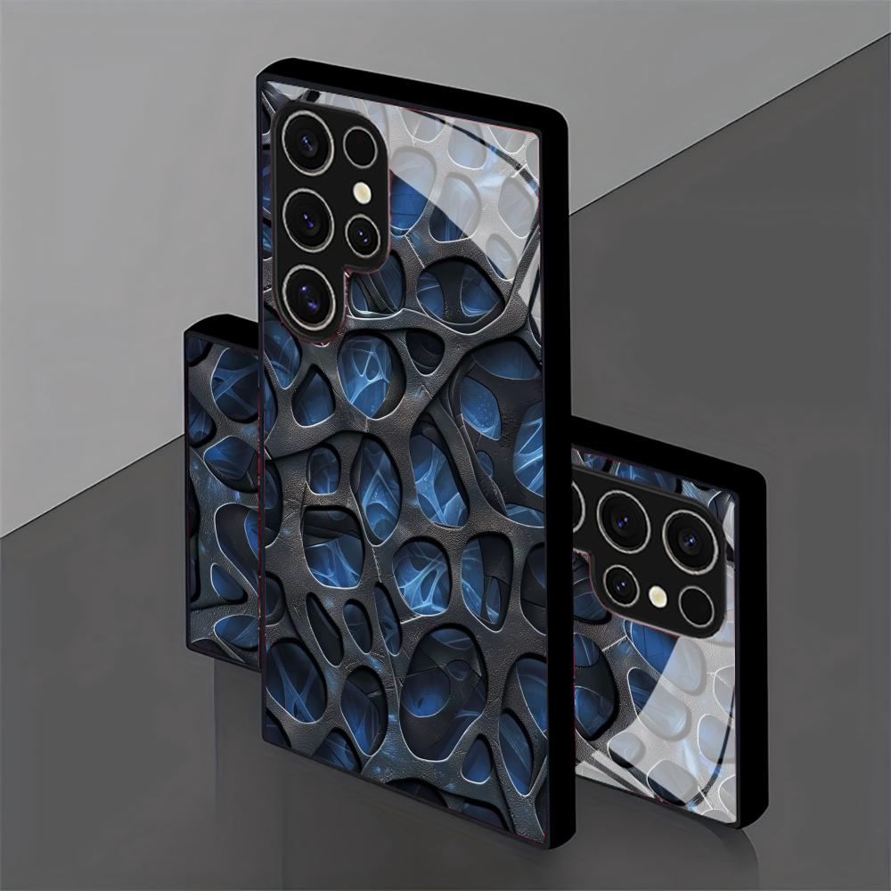 Cool blue honeycomb glass Phon - Phone Cases Blue reseña y precio