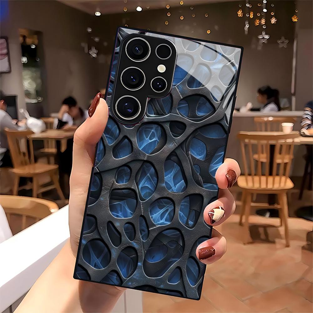 Cool blue honeycomb glass Phon - Phone Cases Blue reseña y precio
