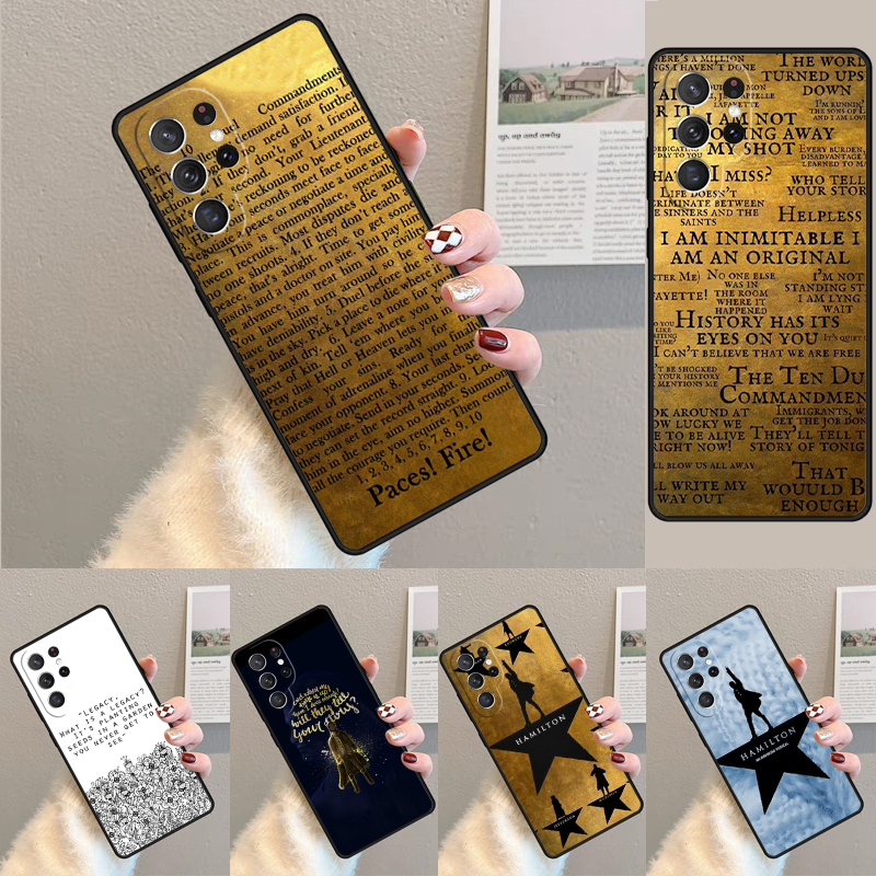 Hamilton Musical Lyrics soft S - Phone Cases Hamilton reseña y precio