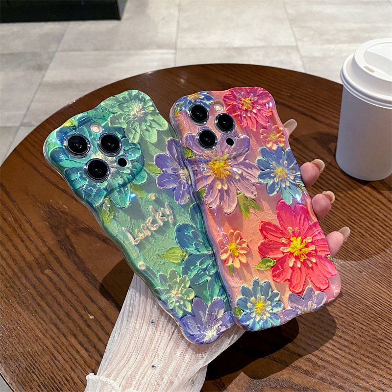Retro Blue Light Oil Painting  - Phone Cases Blue reseña y precio
