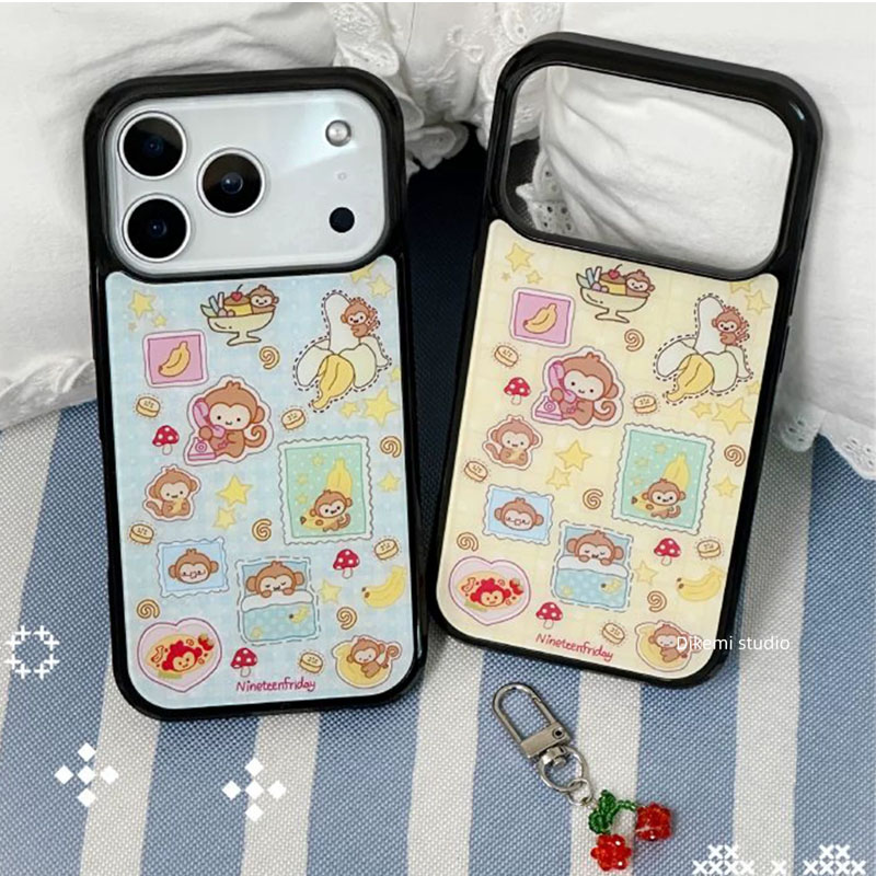 Korean Ins Blue Yellow Monkey  - Phone Cases Blue reseña y precio