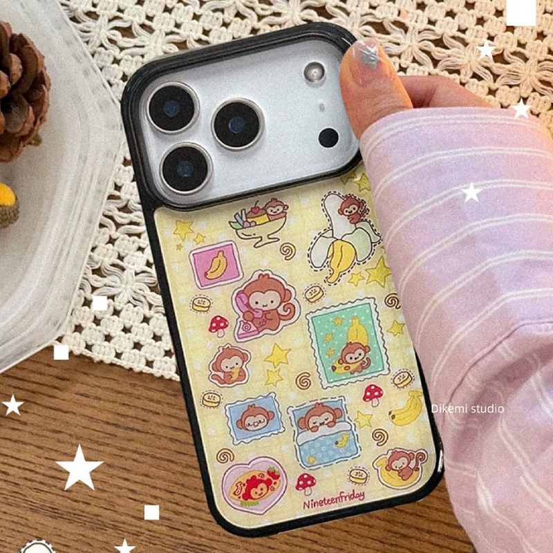 Korean Ins Blue Yellow Monkey  - Phone Cases Blue reseña y precio