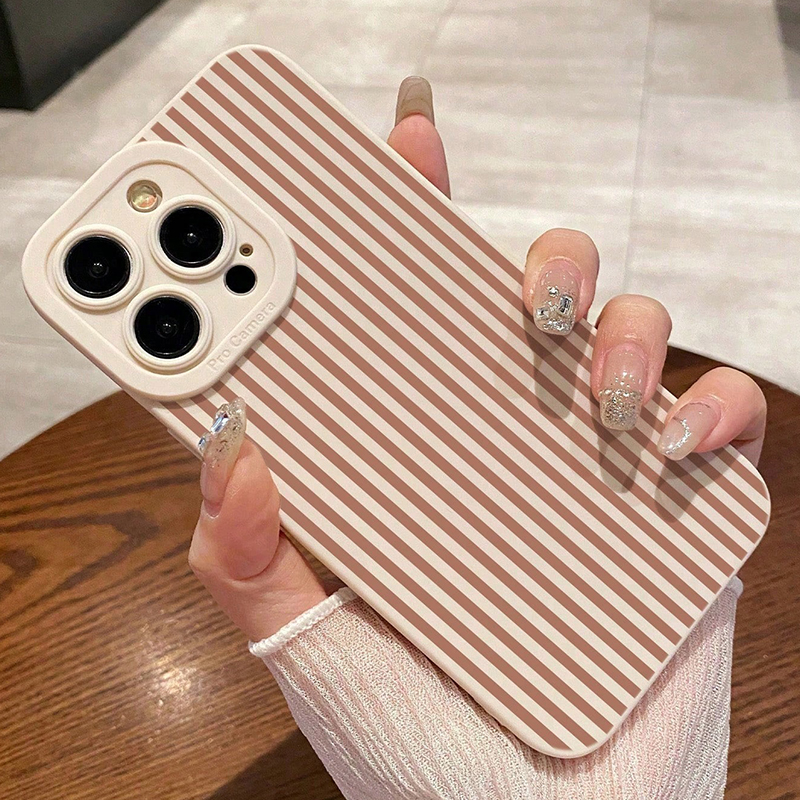 Pink Striped Painted Anti-Drop - Phone Cases Bulk reseña y precio