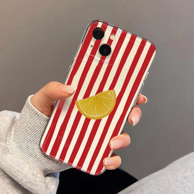 Lemon Red Pink Blue Stripe Des - Phone Cases Blue reseña y precio