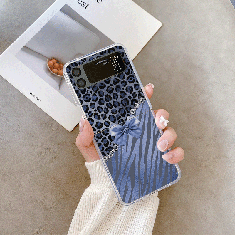 Creative Pink Blue Bow Leopard - Phone Cases Blue reseña y precio